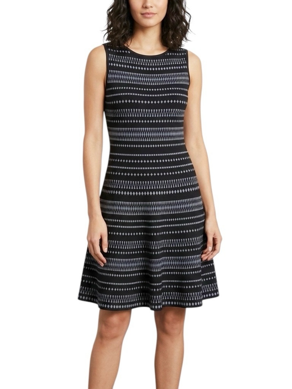 NIC +ZOE Reversible Fit & Flare Sleeveless Knit Twill Dress - Size Medium NWT